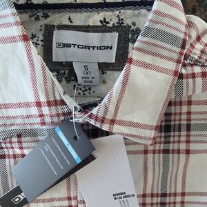 Distortion Kids Red & White Plaid Button-Down Shirt